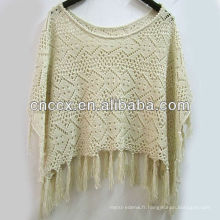 13STC5541 Mesdames dernière conception pull poncho tricoté